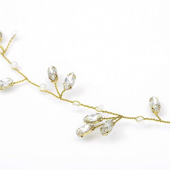 Silver Crystal Wedding Hair Vine | Bridal Headpiece - Picture 3 of 7